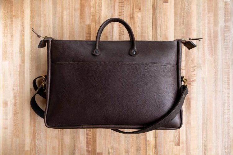Vintage Leather Briefcase - Made in USA - Back