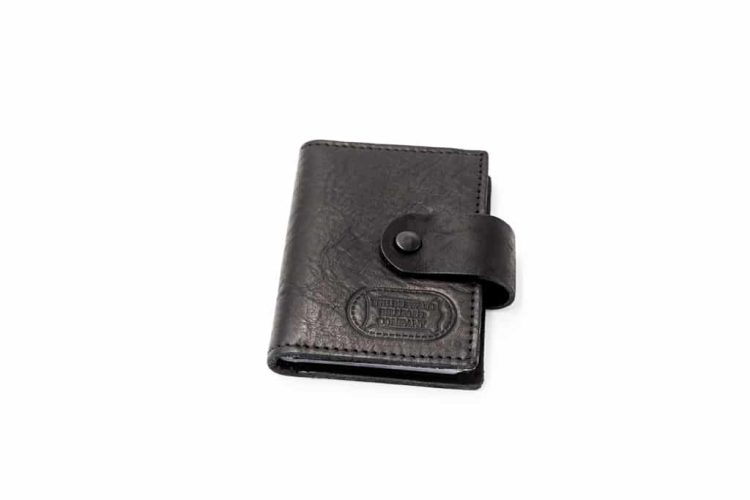 Extra Capacity Card Case - Black - Bison Leather - Made In USA - Buffalo Billfold Company