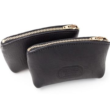 Leather Battery Case - Buffalo Leather - Black - Made In Usa - Buffalo Billfold Company