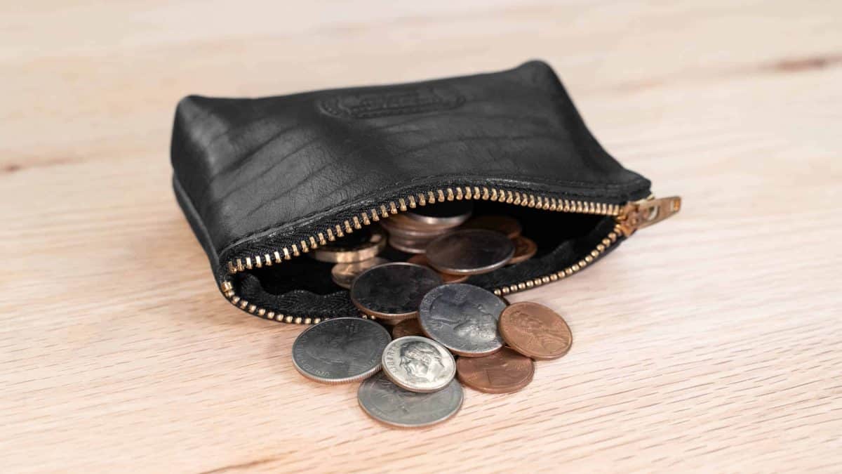 Gusseted Leather Coin Purse with Zipper Buffalo Billfold Company