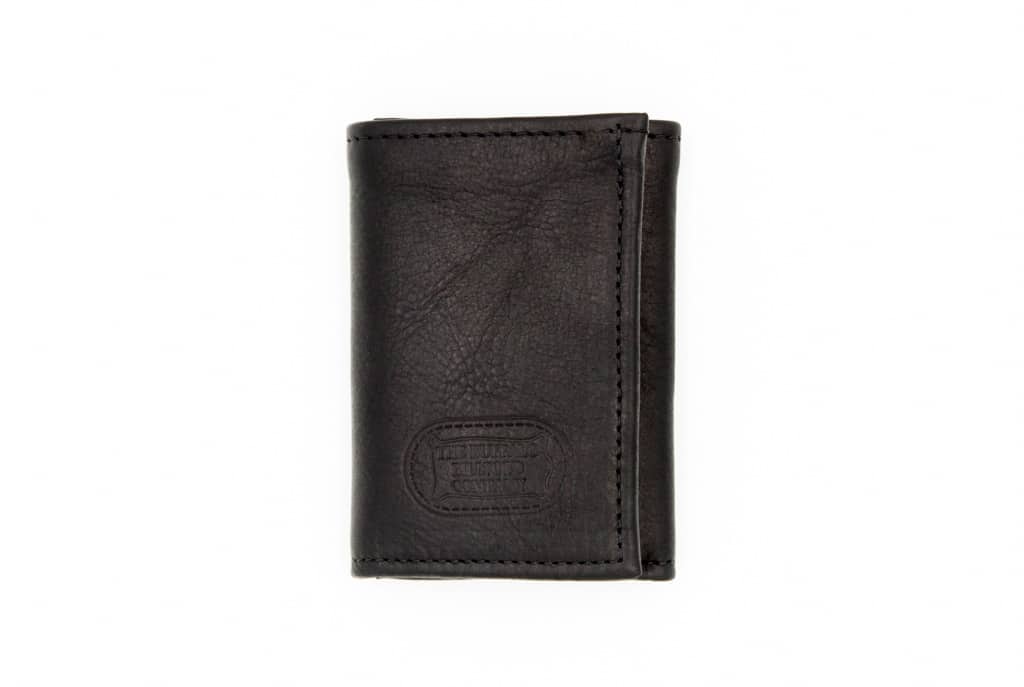 Factory Faux-Leather Stripe Bifold Wallet - Black