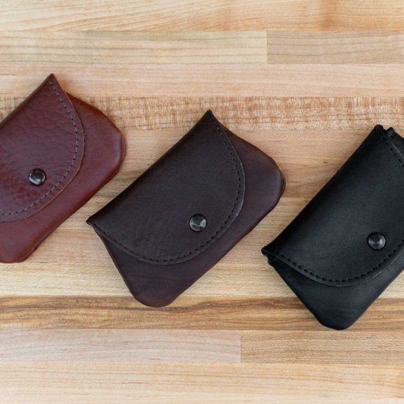 Mens Coin Purse - Buffalo Leather - Made in USA