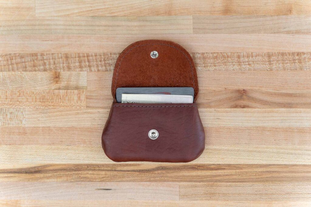 Snap Coin Purse - Red Leather