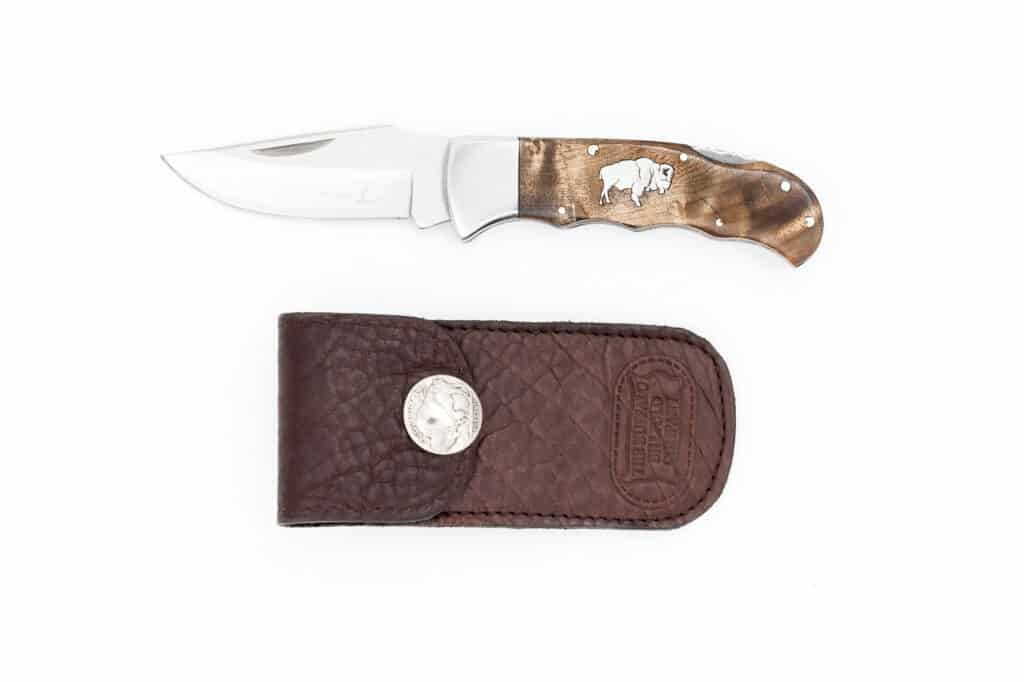 Buffalo Knife Sheath - Leather Case - Made in USA