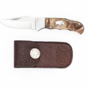 Buffalo Knife Sheath - Leather Case - Made in USA