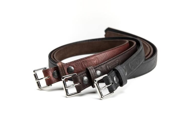 Mens Leather Belts Made in USA Buffalo Billfold Company
