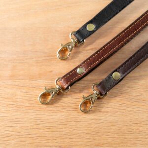 Leather Wrist Straps in Black, Brown, and Red