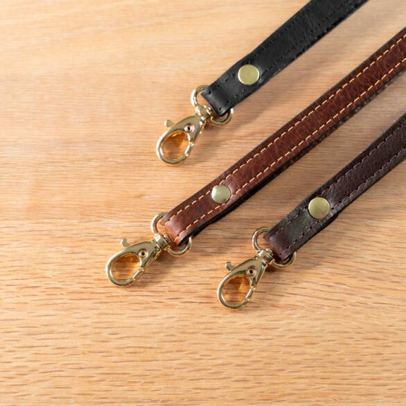 Leather Wrist Straps in Black, Brown, and Red