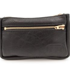 Small Leather Pouch - Giddy Up Clutch Purse – black-brown-two-toned