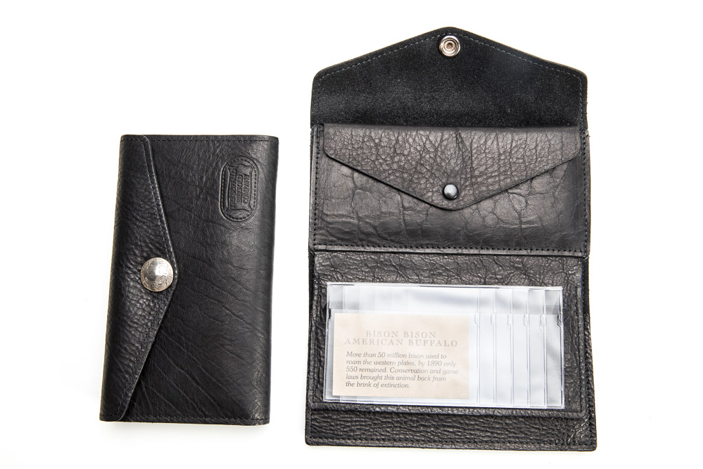 Womens Clutch Wallet - Handmade Leather Clutch Wallet - Bison leather