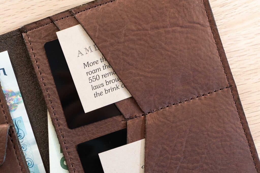 Inside The Wallet Are Four Card Slots For Credit Cards Or Business Cards
