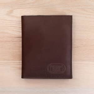 Brown Leather Passport Wallet - Made in USA