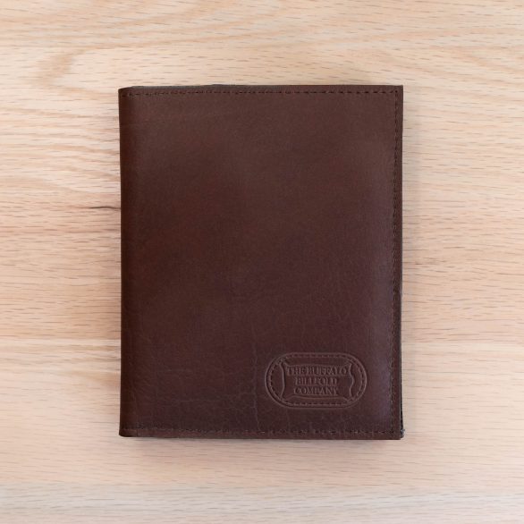 Brown Leather Passport Wallet - Made in USA
