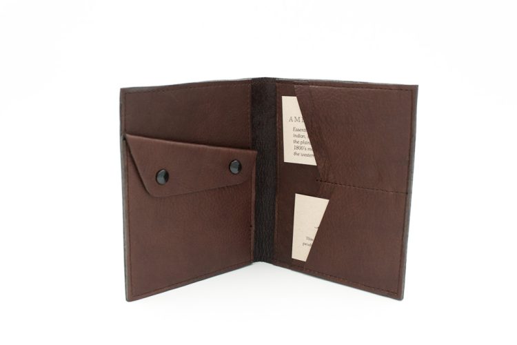 Leather Passport Wallet - American Bison Leather