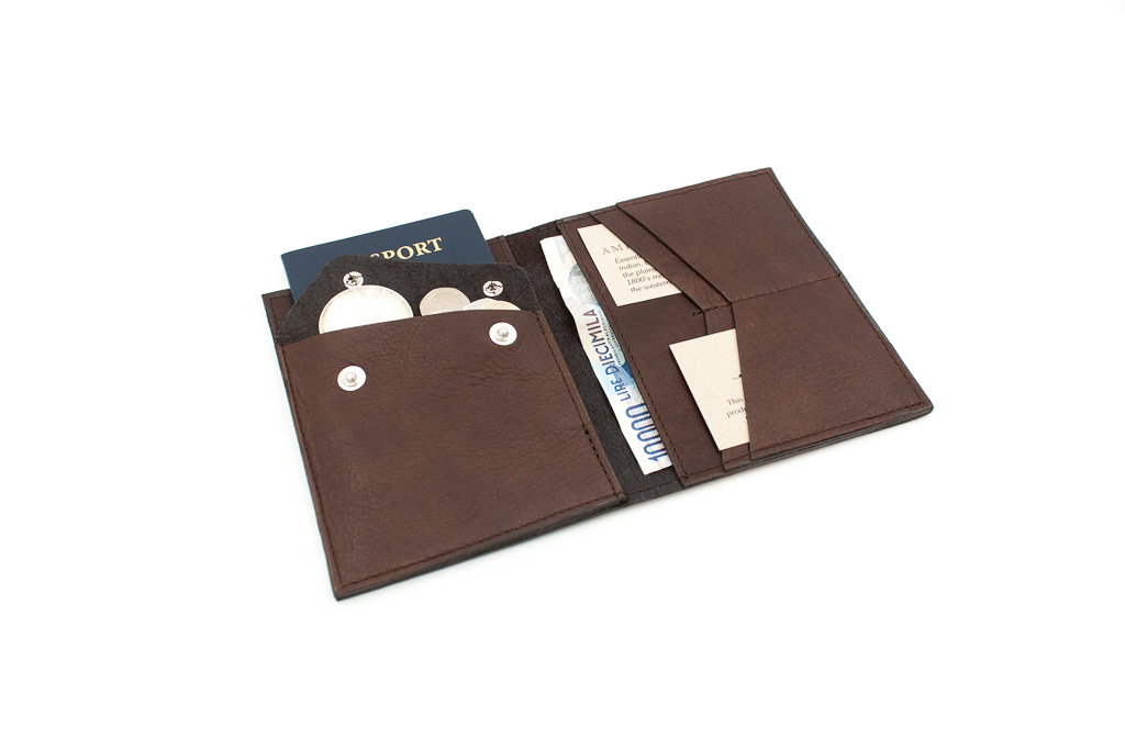 Passport Holder Wallet with Coin Pocket, Card Holder, Cash (Brown) - Incredible Gifts By Incredible Gifts