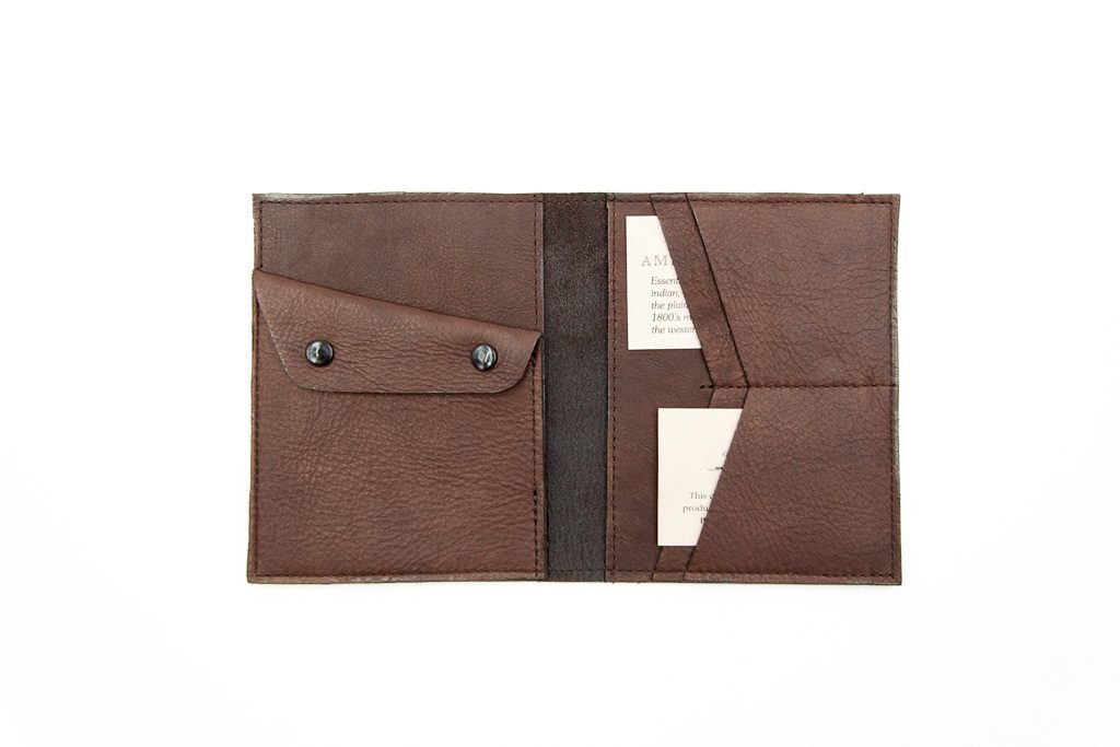 Mens and Womens Leather Passport Wallet - Brown