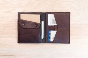 Inside Of Brown Leather Field Notes Wallet