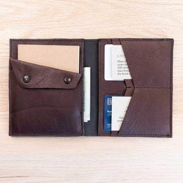Inside Of Brown Leather Field Notes Wallet