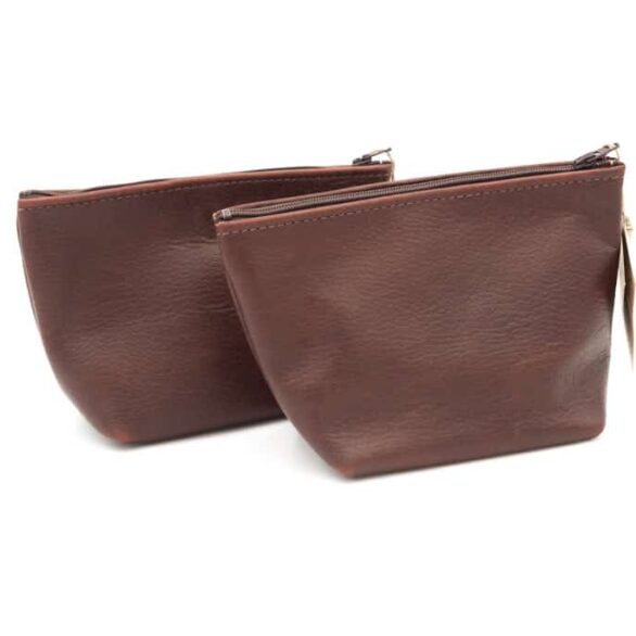 Buffalo Leather Zipper Pouch