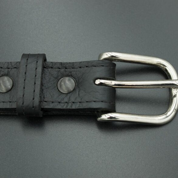Full Grain Leather Dress Belt - Black