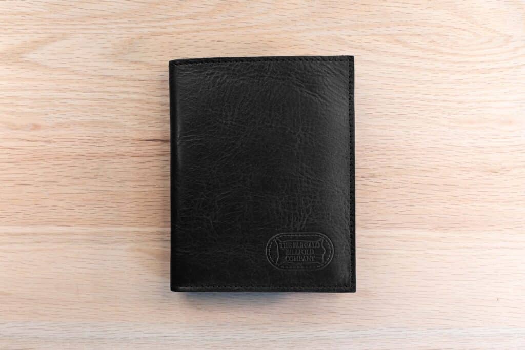 Black Leather Passport Wallet - Made In Usa
