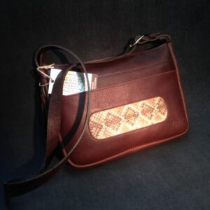 Diamondback Dakota Leather Purse - Rattlesnake Inlay