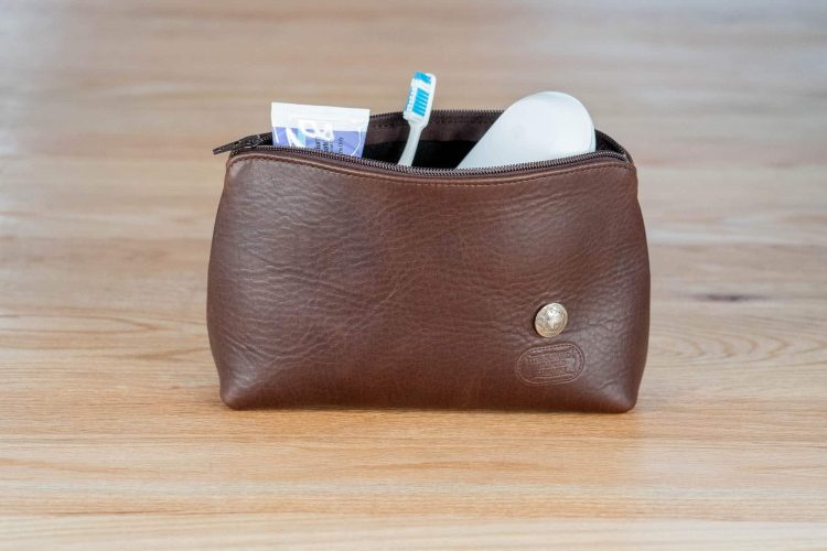 Buffalo Leather Dopp Kit - Toiletries Bag