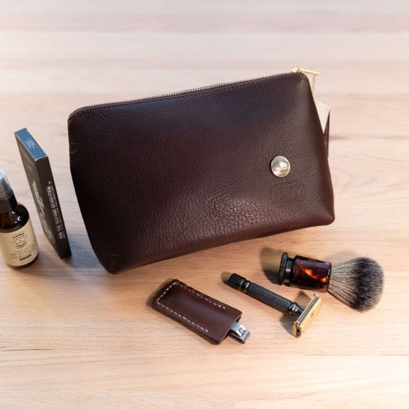 Mens Leather Dopp Kit - Made in USA