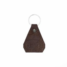 Brown Buffalo Leather Keychain - Made USA