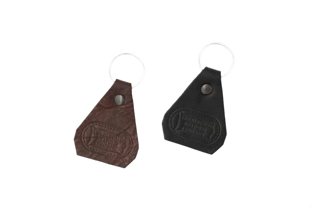 Buffalo Leather Keychains - Brown & Black - Made in USA