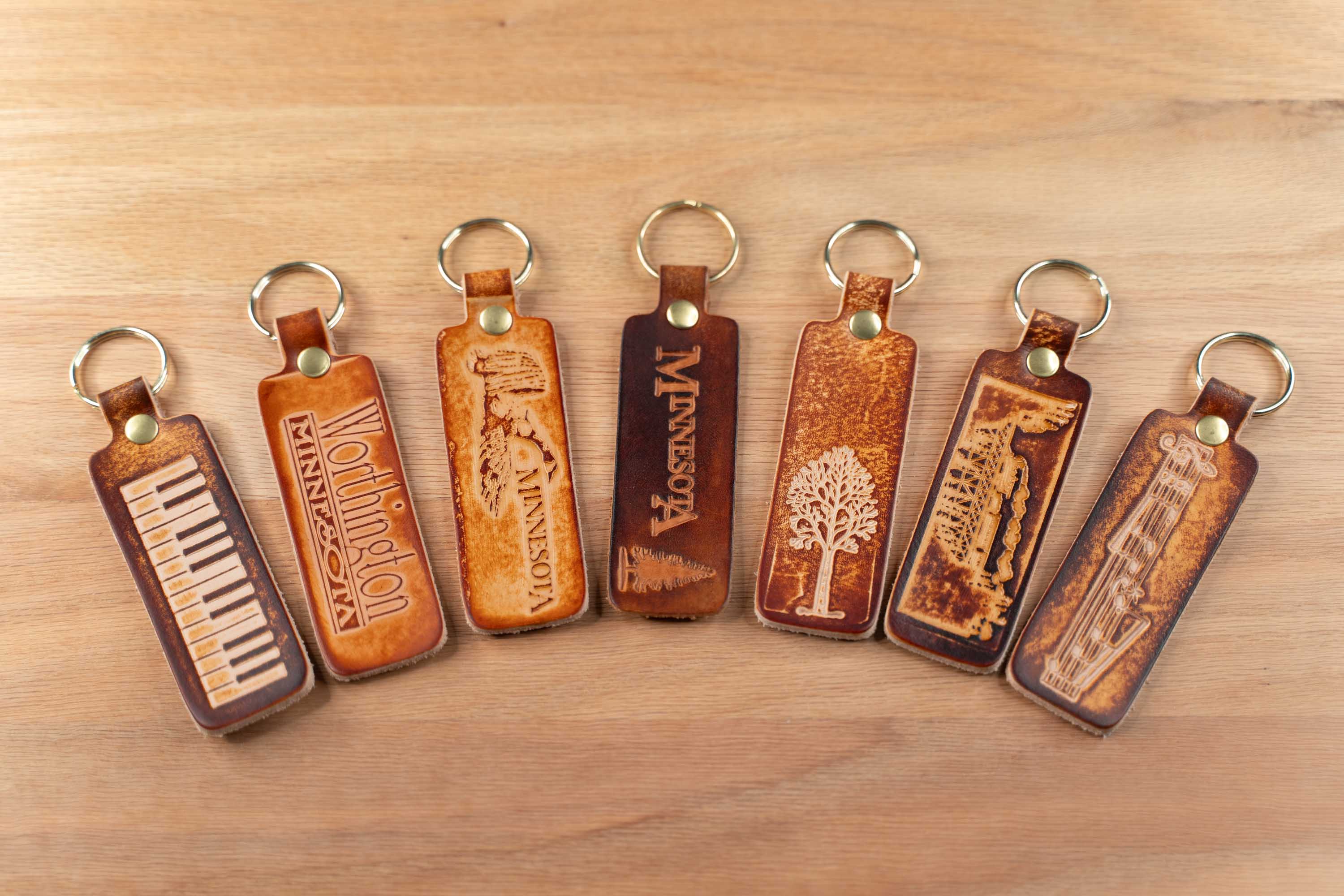 Minnesota Leather Keychains - Made In Minnesota Minnesota Leather Keychains - Made In Minnesota