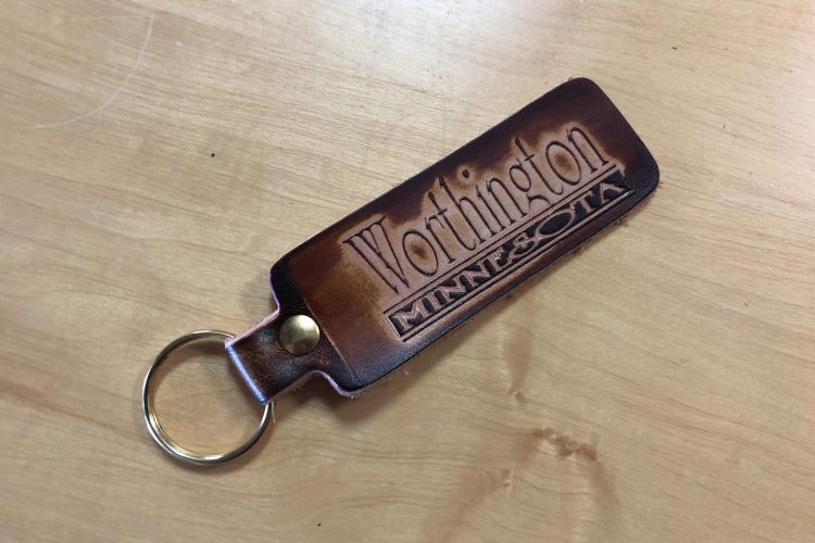 Worthington Leather Keychain - Made in Minnesota