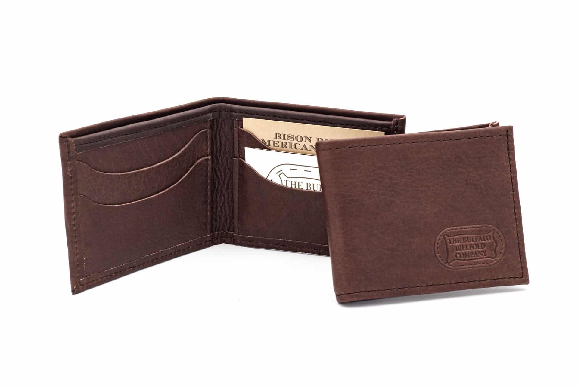 Leather Money Clip Wallet with Custom Logo – Buffalo Billfold Company