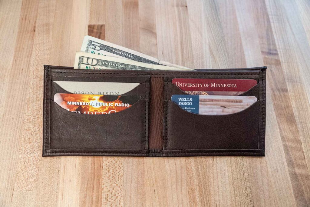Mens Leather Bifold Wallet - Made in USA