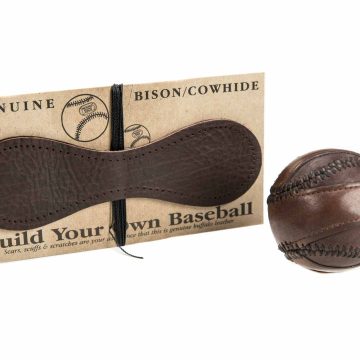 Leather Baseball Kit - Build Your Own Baseball - Brown Bison Leather