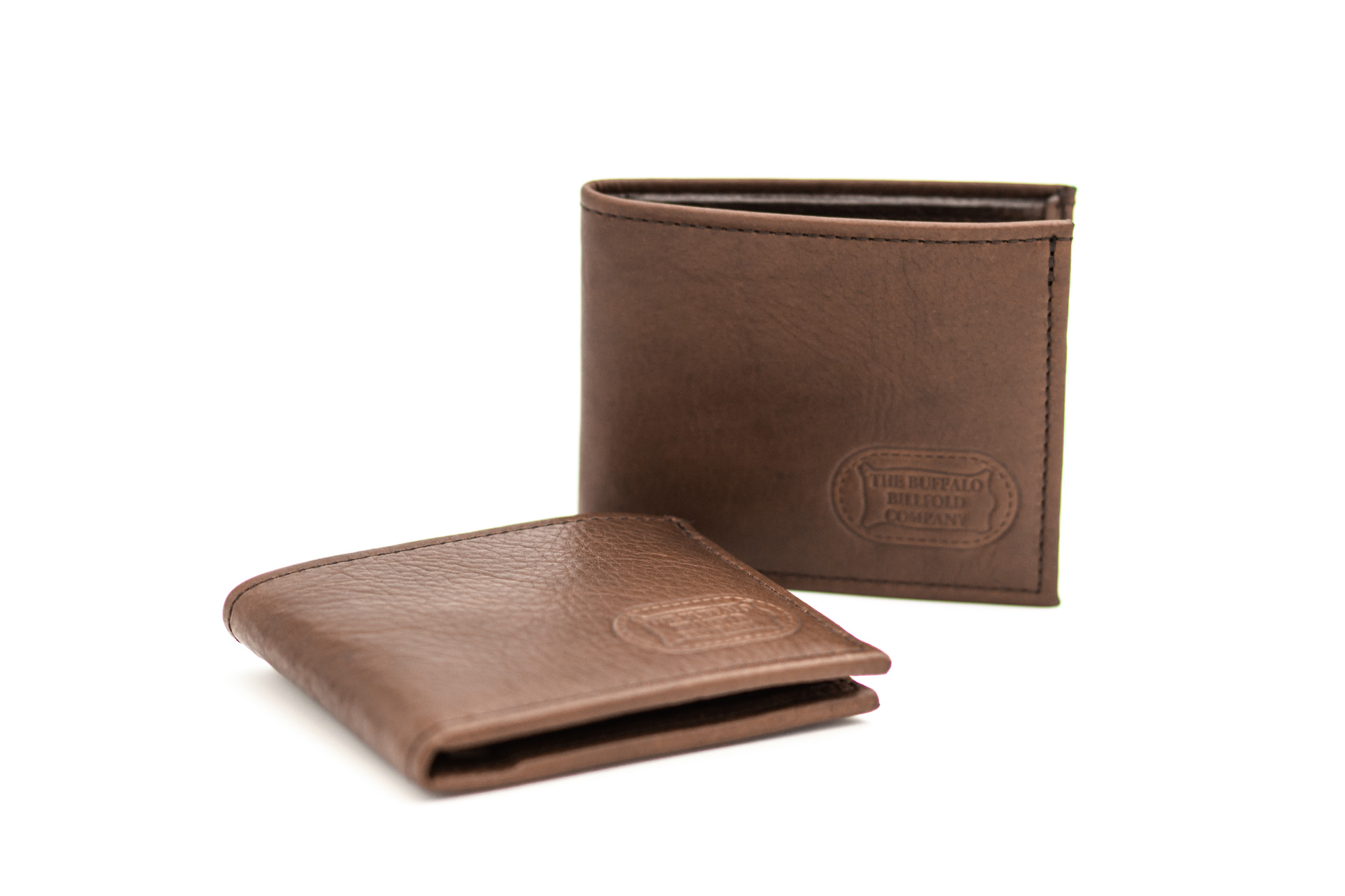 Buffalo Leather Bifold Wallet with Coin Pocket – Buffalo Billfold...