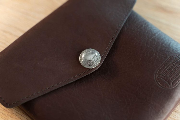 Premium Leather Card Holder Wallet Compact Snap Button With Cover Card Case