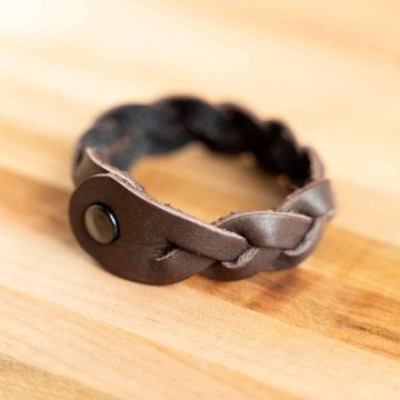 Mystery Braid Leather Bracelet - Made In Usa