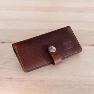 Women's Slim Leather Wallet - American Chestnut