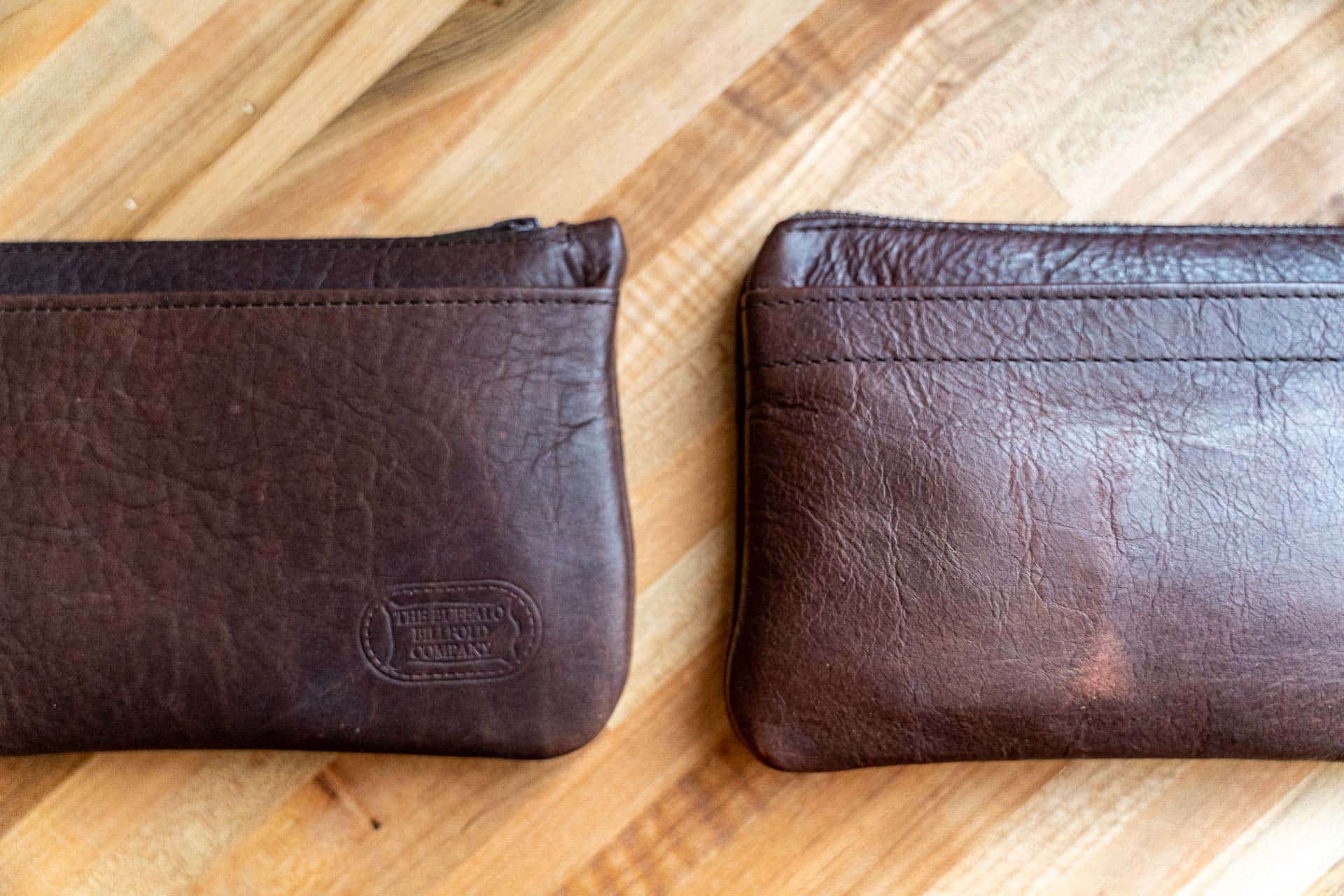 Small Full-Grain Leather Zipper Pouch - No. 1 Zip It, USA Made