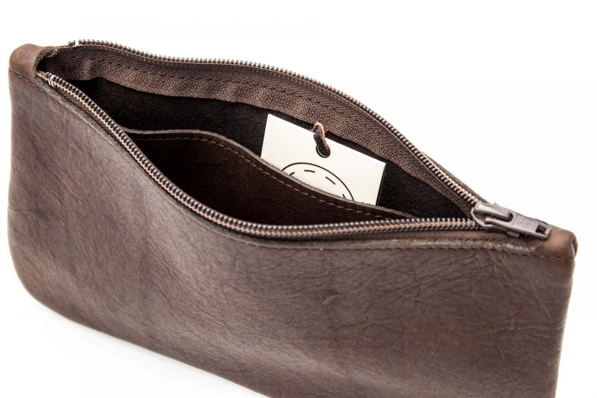 Leather Zipper Pouch - Made in USA - 9" x 5" | Buffalo Billfold Company