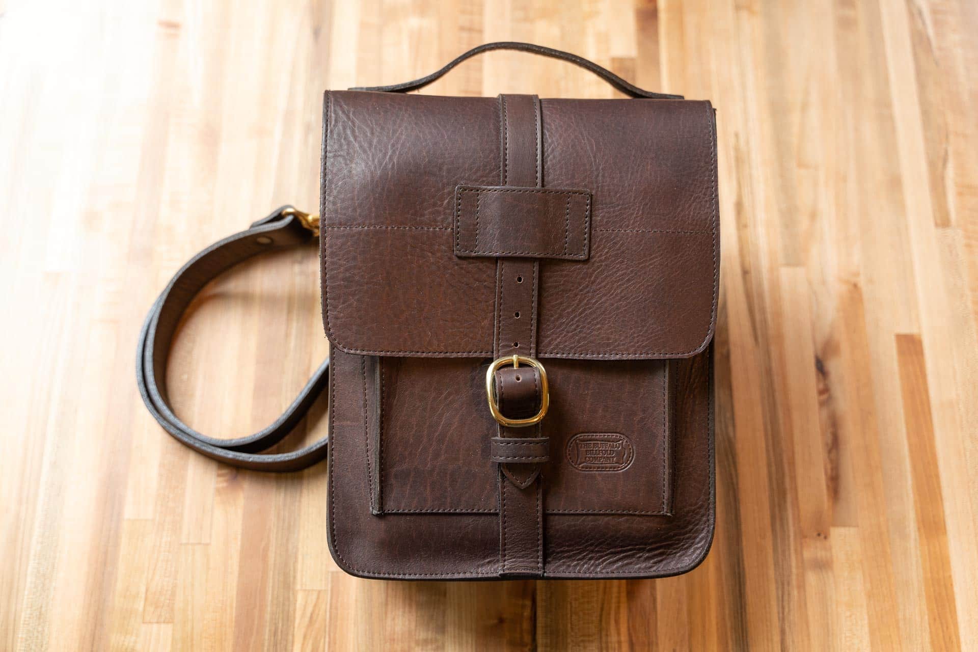 Leather Crossbody Purse, handmade rugged leather shoulder bag