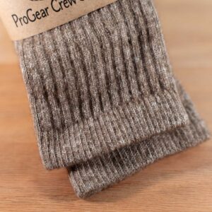 Bison Wool Socks - Made in USA - Crew Cut