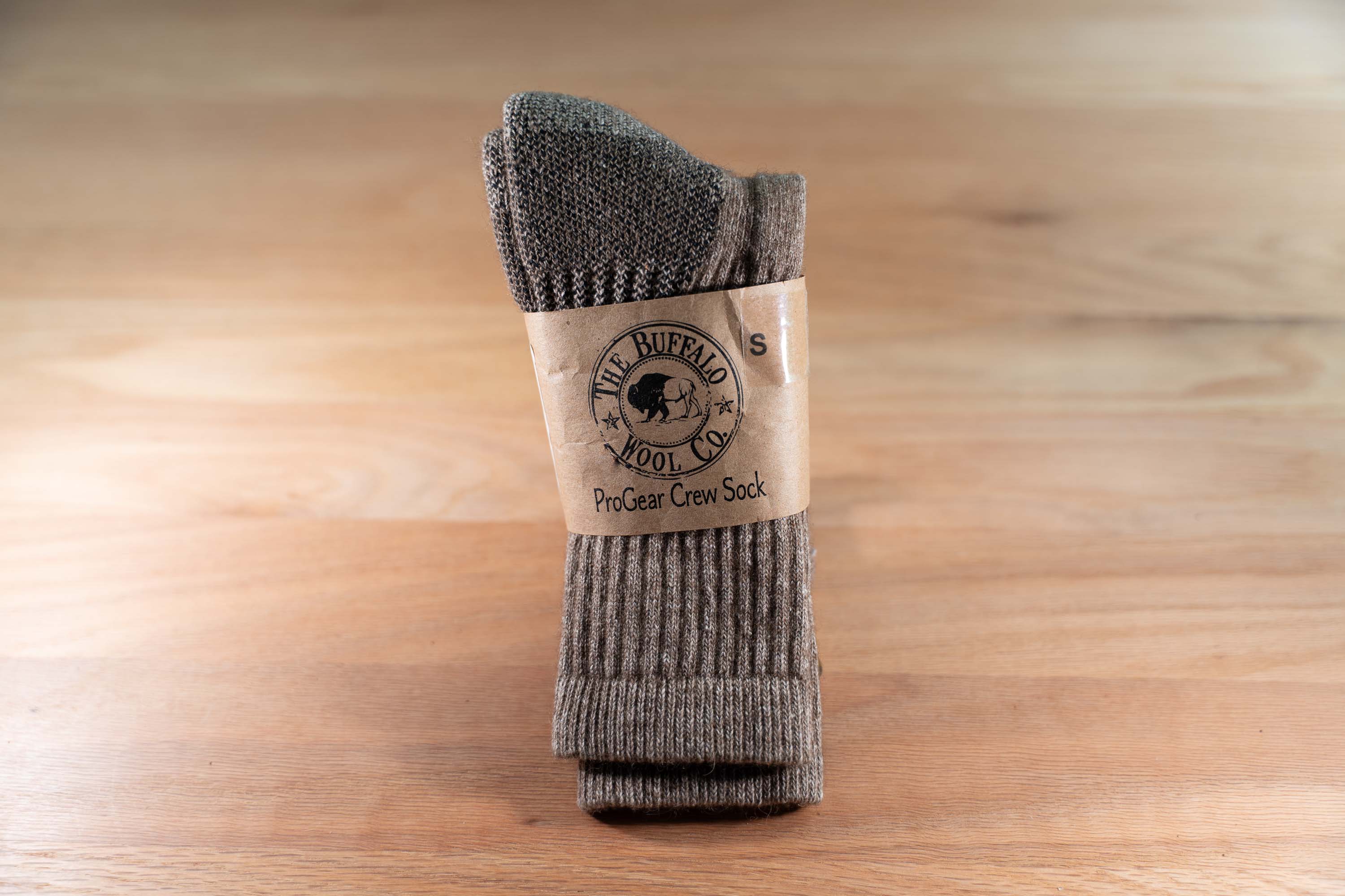 Bison Wool Socks - Made In Usa - Crew Cut - Small Bison Wool Socks - Made In Usa - Crew Cut - Small
