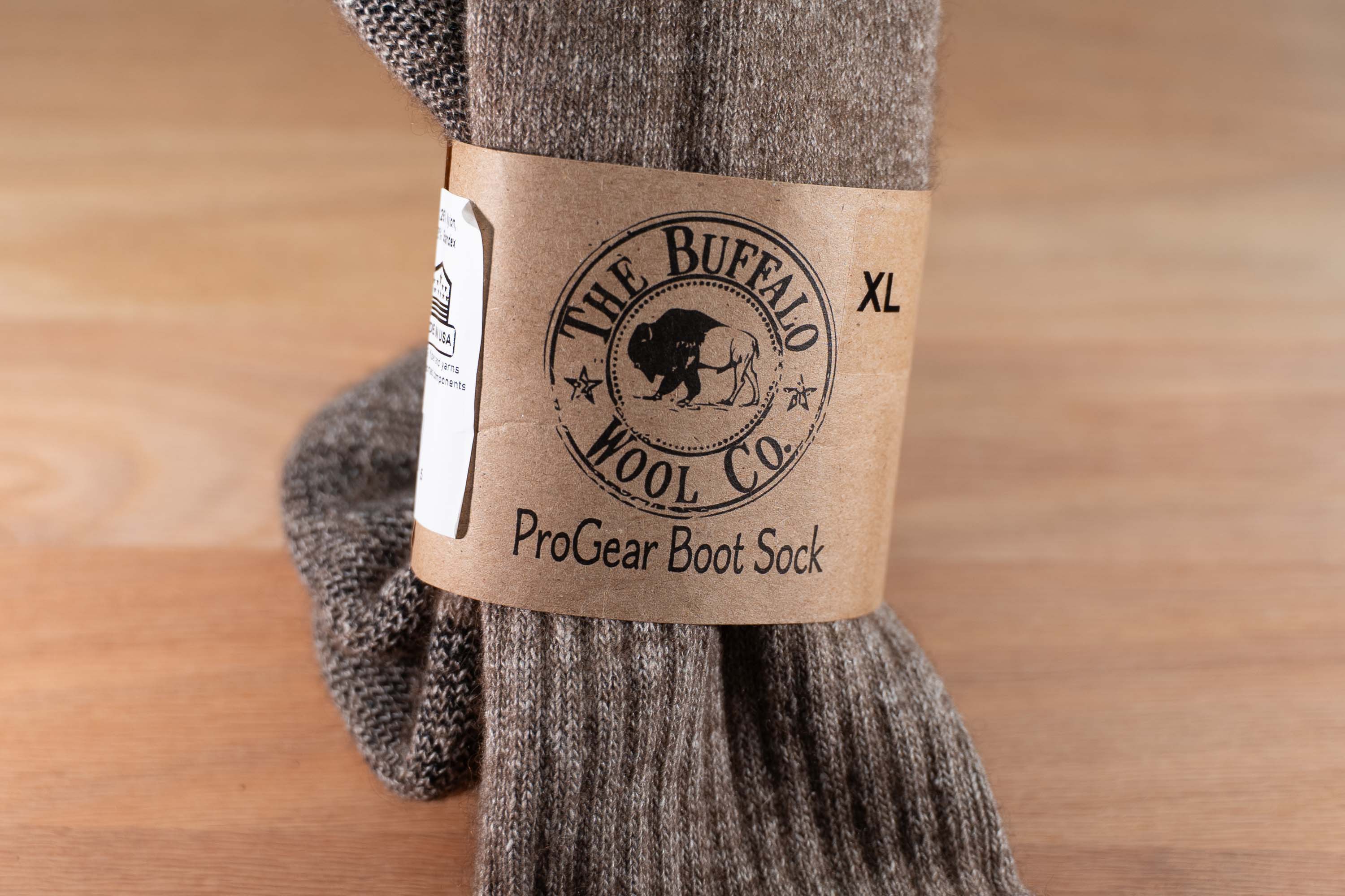 Bison Wool Socks - Made In Usa - Crew Cut - Extra Large Bison Wool Socks - Made In Usa - Crew Cut - Extra Large