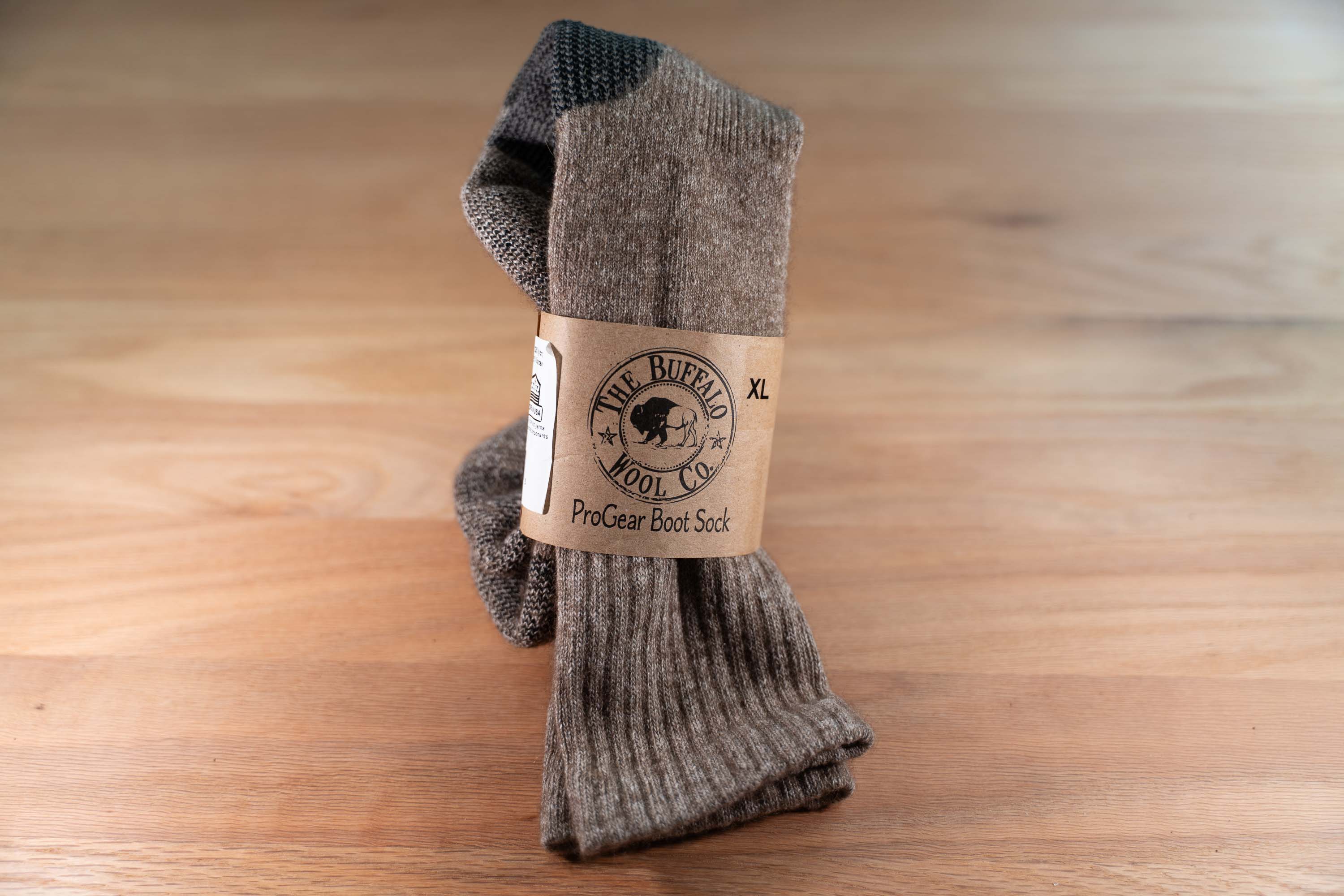 Bison Wool Socks - Made In Usa - Crew Cut - Extra Large Bison Wool Socks - Made In Usa - Crew Cut - Extra Large
