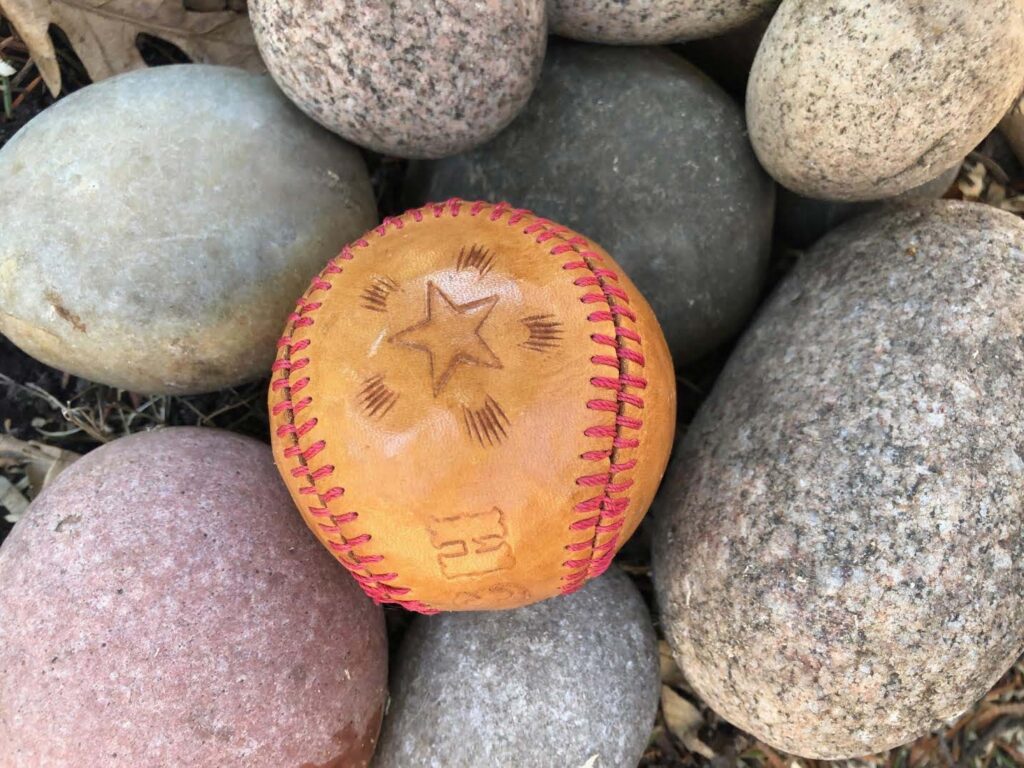This ball is made from cowhide