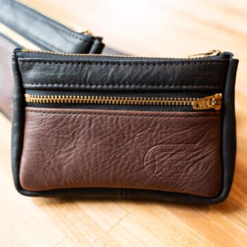 Giddy Up Clutch Purse - Black And Brown Leather
