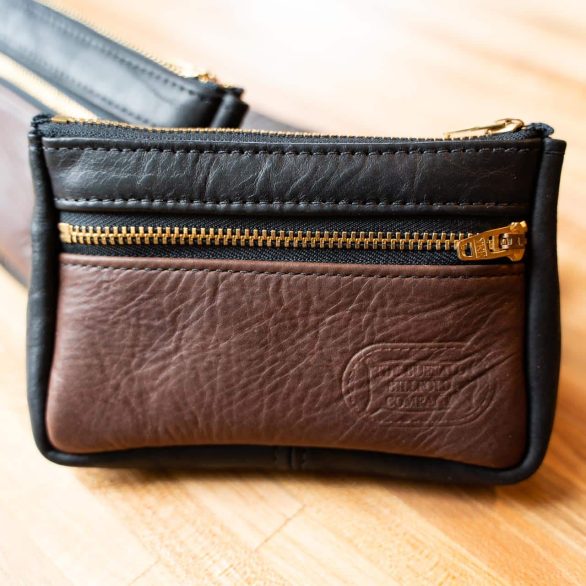 Giddy Up Clutch Purse - Black and Brown Leather