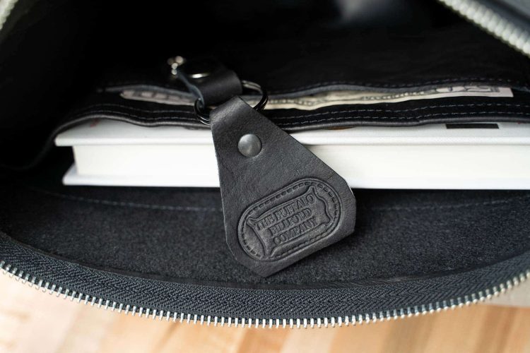 Dakota Purse - Buffalo Leather - Black - Made in USA - Keyring